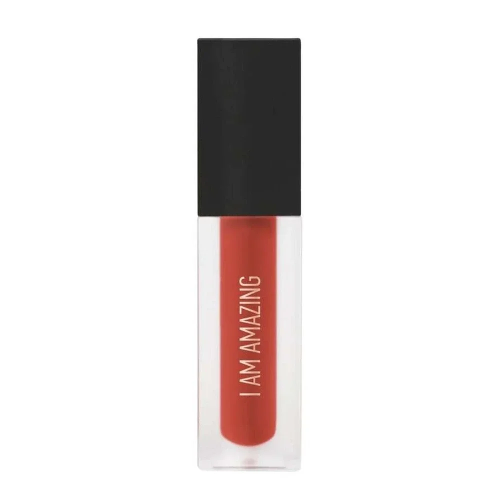 Realher Beauty Matte Liquid Lipstick I AM AMAZING Red orange New with Tags